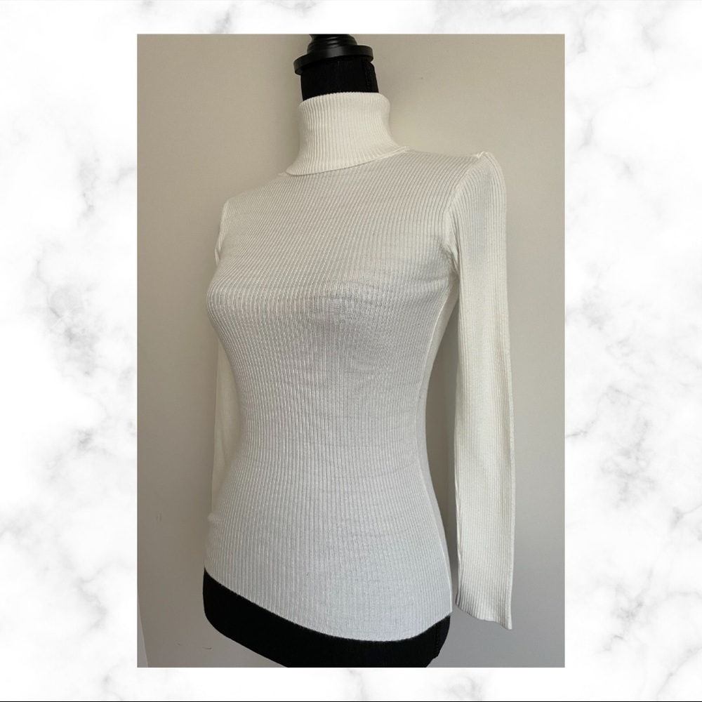 SHEIN White Long Sleeved Turtleneck